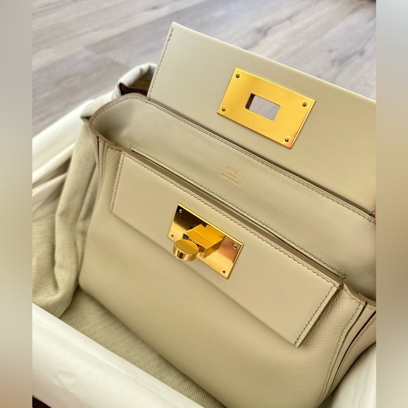 Hermes | Bags | Hermes 2424 Mini Color Beton With Gold Hardware | Poshmark
